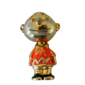 vtg 60s UFS Charlie Brown Peanuts brooch pin